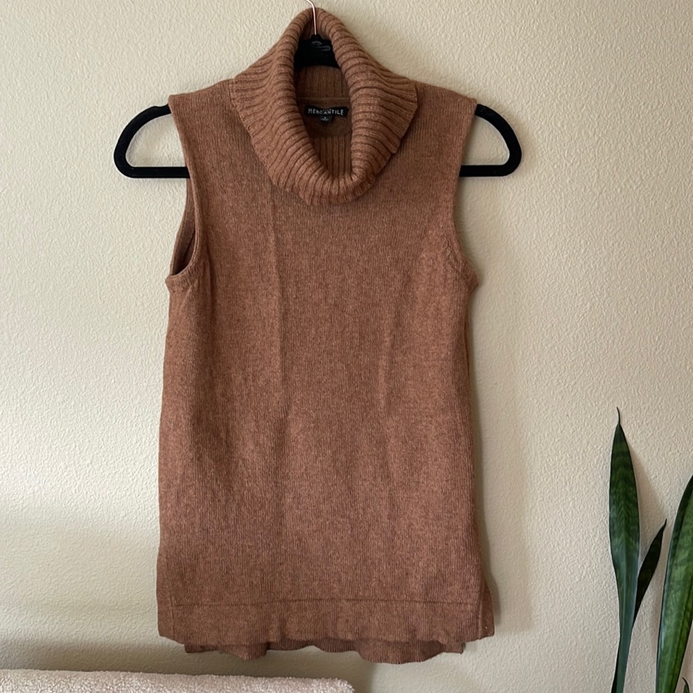 JCrew Mercantile Turtleneck Sleeveless Sweater